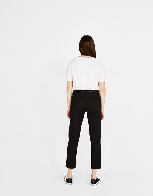 Belted chino trousers polo